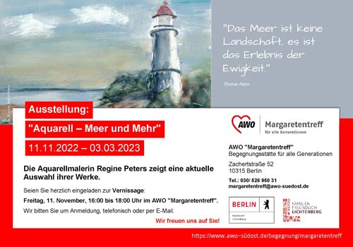 Margaretentreff Vernissage Aquarelle Regine Peters