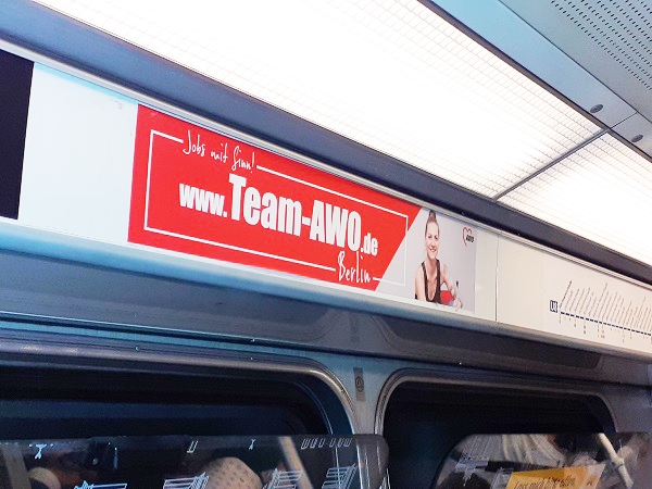 Team Awo Werbung Jobsuche U-Bahn