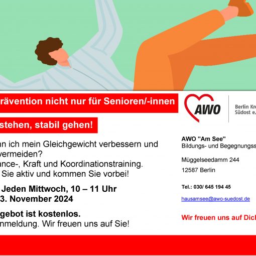 AWO Haus "Am See" mit neuem Kurs: Sturzprävention"