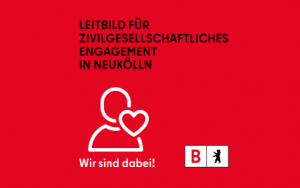 Logo für Leitbild zivilgesellschaftliches Engagement in Neukoelln. Wir sind dabei!