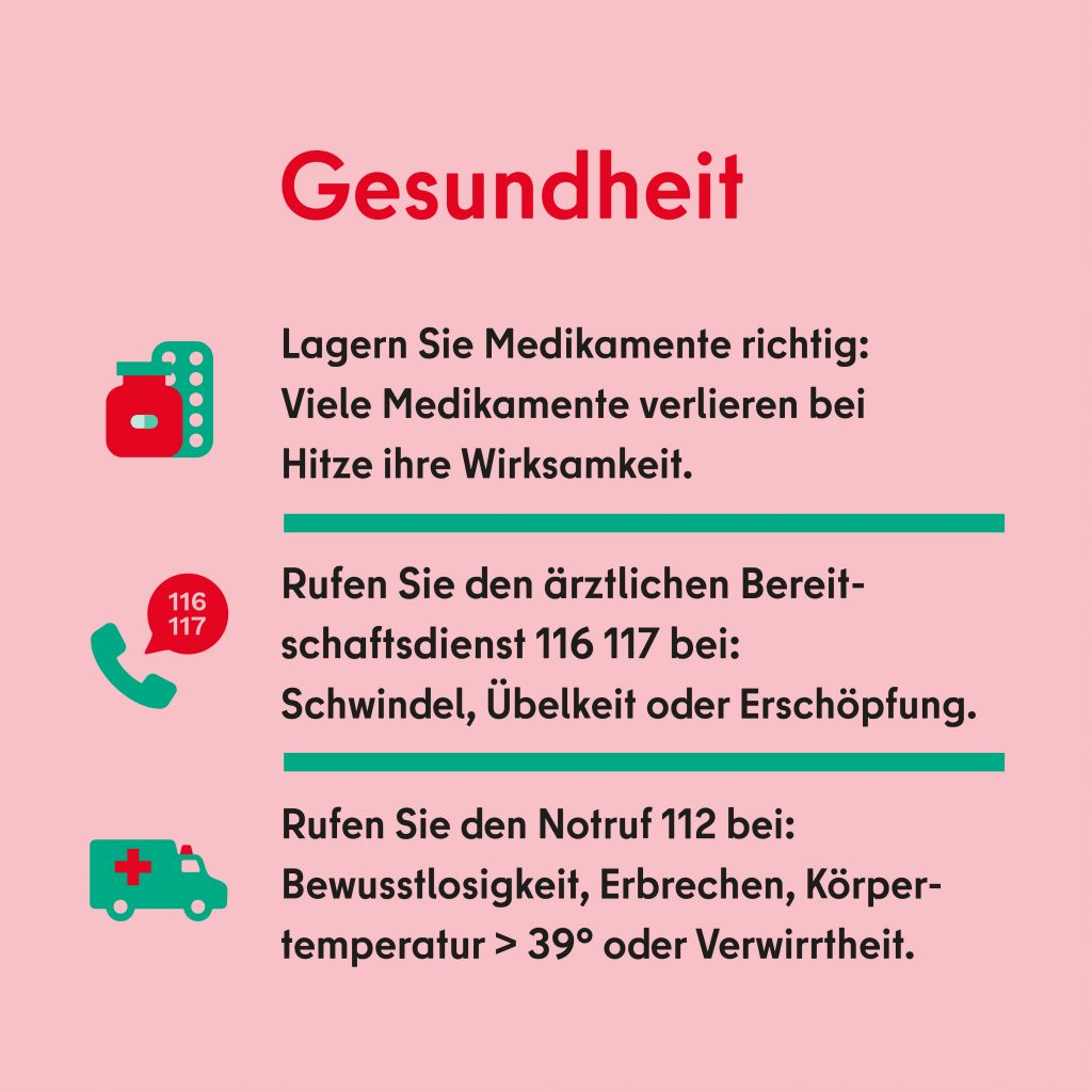 Hinweis zur Ernährung bei Hitze. Eine Initiative "Berlin bleibt coll" des Landes Berlin LAGeSo
