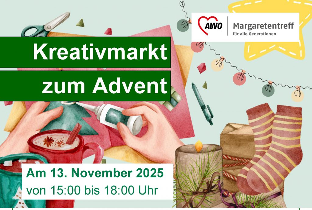 AWO Margaretentreff, KRativmarkt zu Weihnachten-Ankündigung