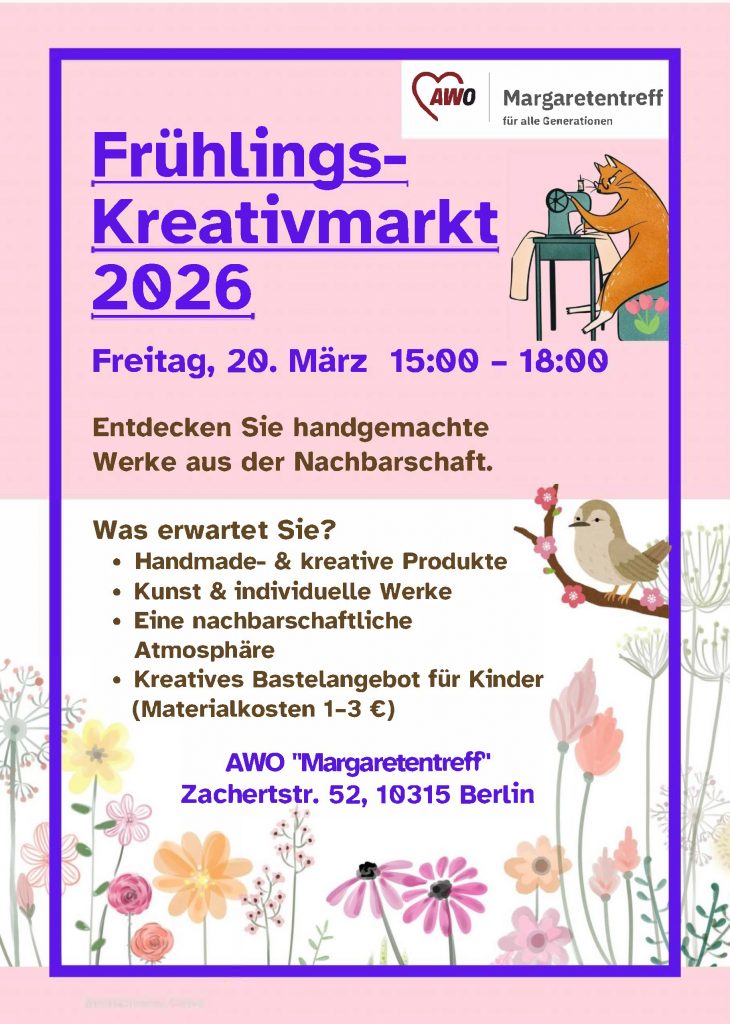 Margaretentreff, Kreativmarkt Flyer