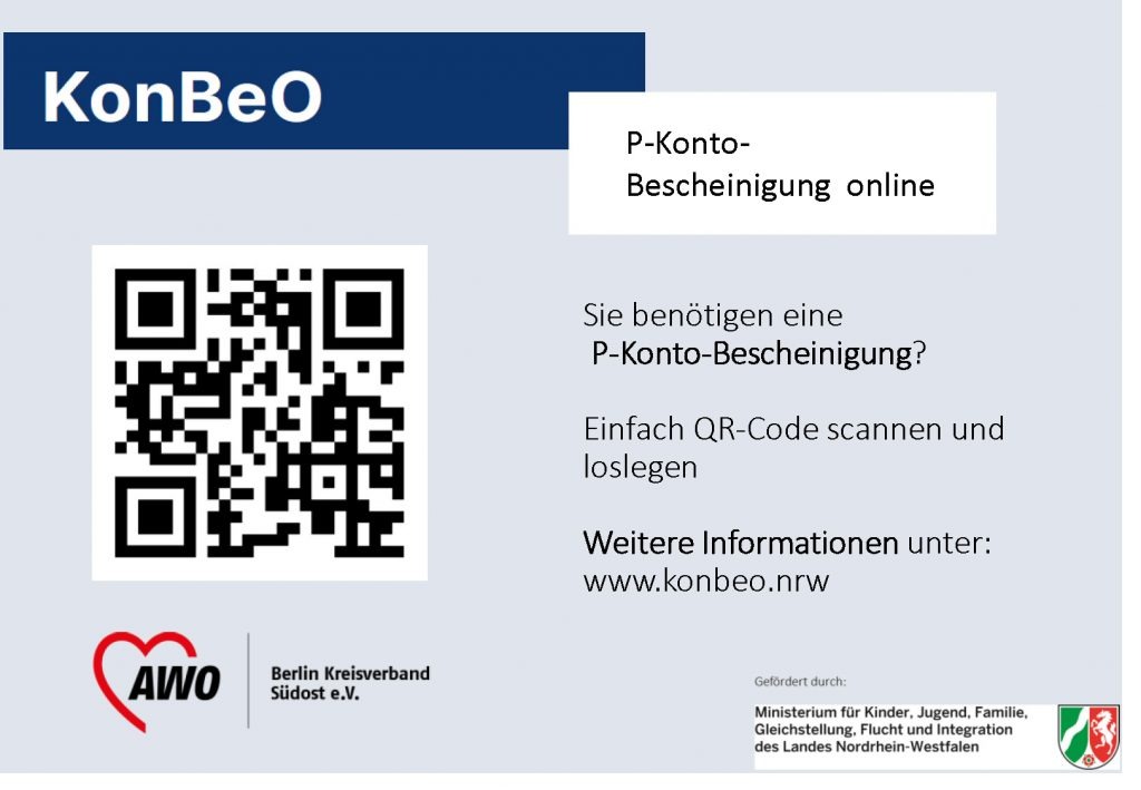 Konto-Bescheinigung-Onlin mit QR-Code