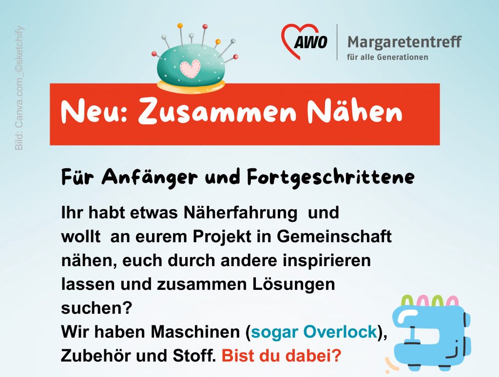Gemeinsam Nähen für Anfänger und Fortgeschrittene