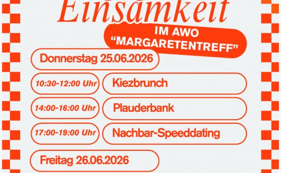 Plakat AGNEs präsentiert: Aktionswoche gegen Einsamkeit
