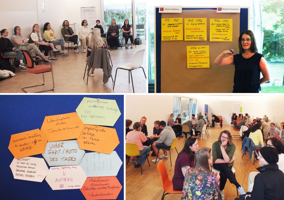 Elternbegleitungen an den Schulen sollen gestrichen werden, hier steheun sitzen alle Kolleginnen zusammen, die es betrifft